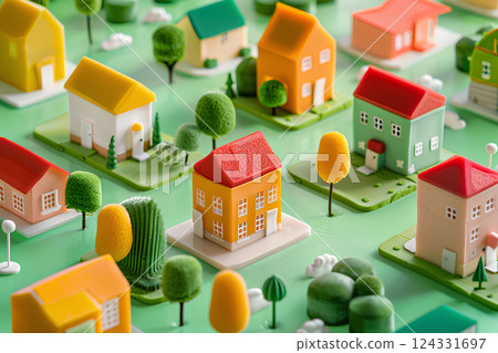 Delicious colorful house icon material (3D)-3 Delicious colorful house icon material (3D)-3 124331697