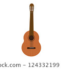 Guitar isolated on white background, vector illustration 124332199