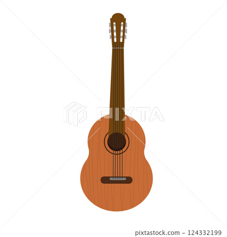 Guitar isolated on white background, vector illustration 124332199