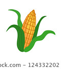 Corn cobber, vector illustration 124332202