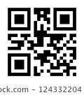 QR code sample element for design, vector illustration 124332204