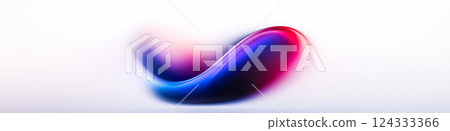 Abstract red and blue swirling shape on white background Abstract red and blue swirling shape on white background 124333366