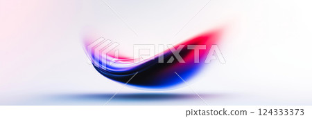Abstract red and blue swirling shape on white background Abstract red and blue swirling shape on white background 124333373