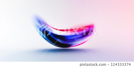 Abstract red and blue swirling shape on white background Abstract red and blue swirling shape on white background 124333374