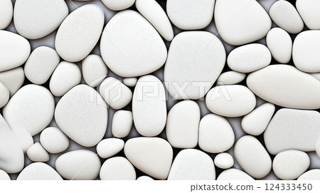 White pebble seamless texture background covering surface White pebble seamless texture background covering surface 124333450