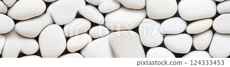 White pebble seamless texture background covering surface 124333453