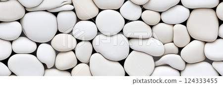 White pebble seamless texture background covering surface 124333455