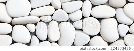 White pebble seamless texture background covering surface 124333456