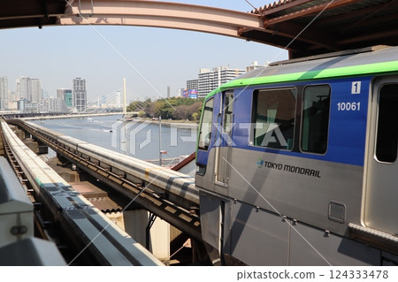 從禦池馬場前站眺望京濱運河 從禦池馬場前站眺望京濱運河 124333478
