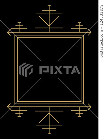 Line geometric frame. Modern decorative linear background. 124333875