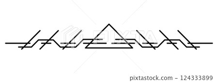Line geometric element. Modern decorative linear divider. 124333899