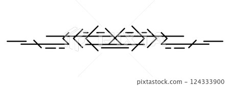 Line geometric element. Modern decorative linear divider. 124333900