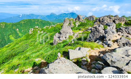 夏季的火內山、妙高山登山（從妙高山南峰眺望火內山） 124333934