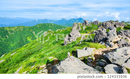 夏季的火內山、妙高山登山（從妙高山南峰眺望火內山） 124333936
