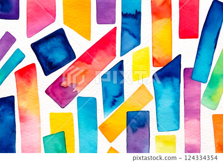 Background with bright colorful watercolor shapes, abstract pattern Background with bright colorful watercolor shapes, abstract pattern 124334354