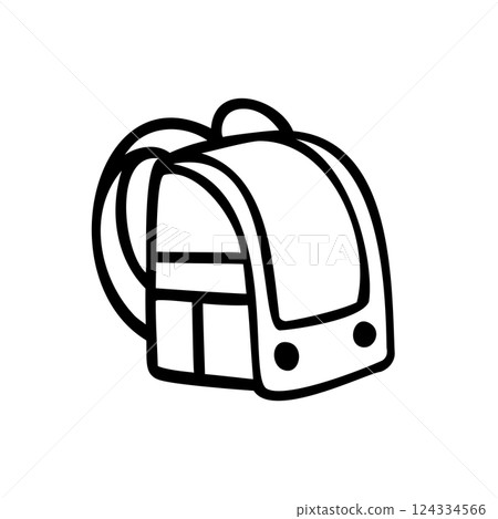 Simple school bag illustration material 124334566