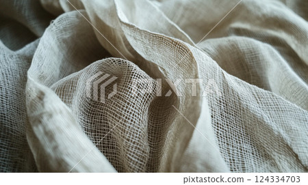 Soft linen fabric texture background 124334703