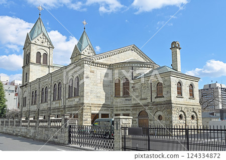 Catholic church against the blue sky Catholic church against the blue sky 124334872