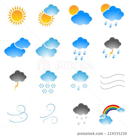 Meteorology Icons set. 124335230