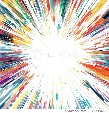 具有色彩爆發和放射效果的動態抽象藝術 具有色彩爆發和放射效果的動態抽象藝術 124335685
