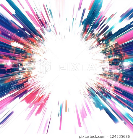 具有速度感和光粒子擴散的未來主義抽象藝術 具有速度感和光粒子擴散的未來主義抽象藝術 124335686