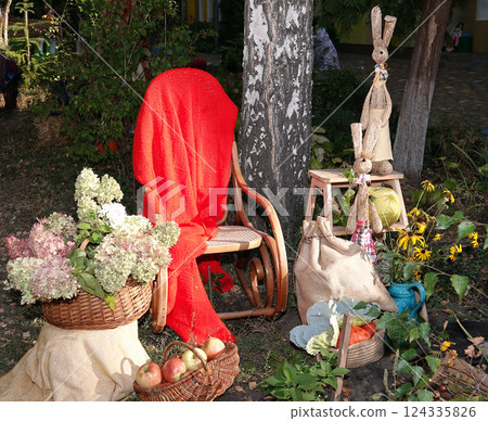 The fair is a Slavic holiday of trading an autumn selection of vegetables and fruits The fair is a Slavic holiday of trading an autumn selection of vegetables and fruits 124335826