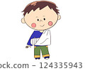 Illustration of an injured boy 124335943