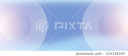 Modern abstract blue background with circular lines. Geometric stripe line art design for poster, brochure, cover, website, header, web banner, presentation 124336345