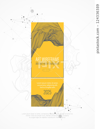 Wireframe design for posters. Page layout. ART background. Scientific cover template for presentations. Wireframe design for posters. Page layout. ART background. Scientific cover template for presentations. 124336389