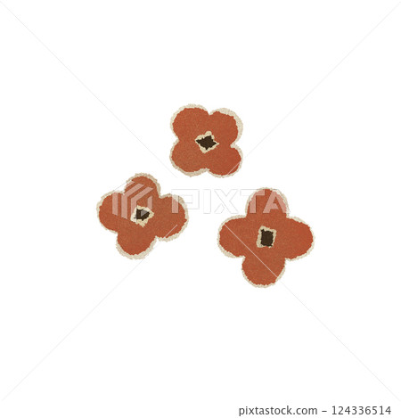 Papercraft poppy flower, Remembrance Day illustration 124336514