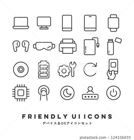 UI Icon Set (Device & OS) 124336835