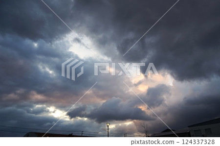 Black cloud landscape Black cloud landscape 124337328