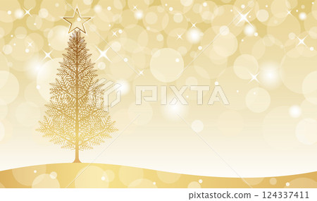 帶有文字空間的聖誕樹無縫向量插圖 124337411