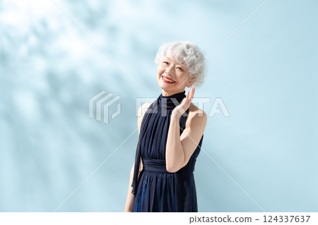 Beauty Gray Hair Women 124337637
