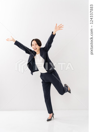 Female business whole body dancing 124337883