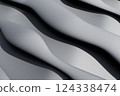 Grey wavy abstract background with shadows.  124338474