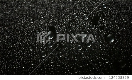 Transparent carbonated background texture Black 16:9 Video size compatible Flyer pamphlet AI generated material 124338839