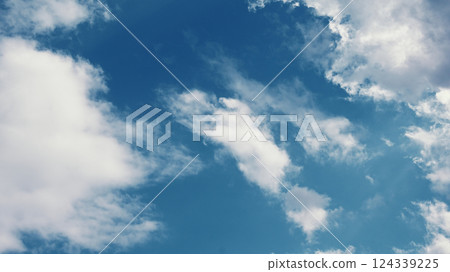 blue sky and white clouds blue sky and white clouds 124339225