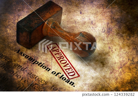 Loan form - approved grunge concept Loan form - approved grunge concept 124339282