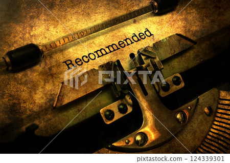 Recommended text on typewriter grunge concept 124339301