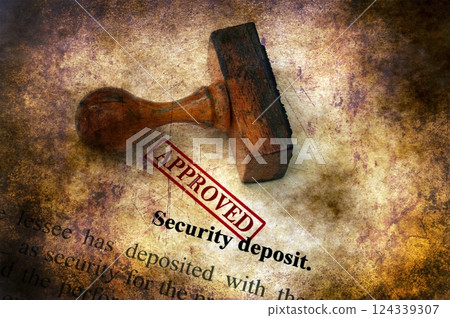 Security deposit  - approved grunge concept 124339307