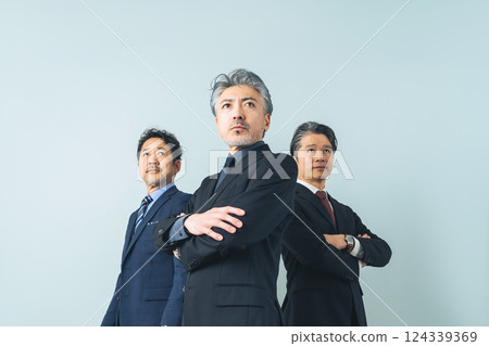 Group of middle-aged male business people Group of middle-aged male business people 124339369
