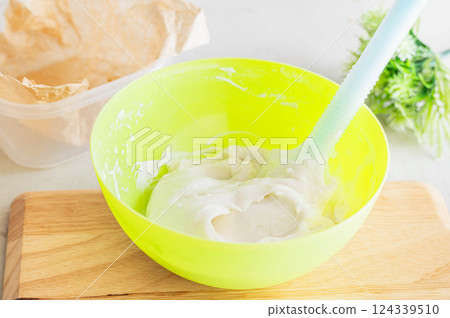 Yogurt steamed bread dough 124339510