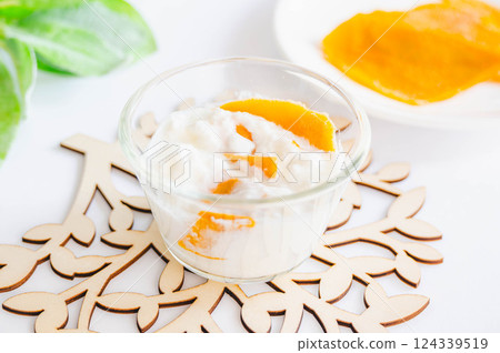 Mango yogurt Mango yogurt 124339519