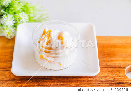 Dried Mango pickled in yogurt Dried Mango pickled in yogurt 124339536
