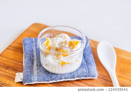 Dried Mango pickled in yogurt Dried Mango pickled in yogurt 124339541