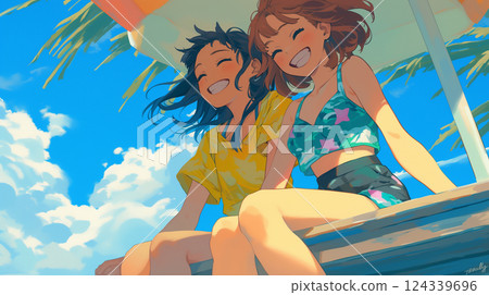 一個泳裝女士 124339696