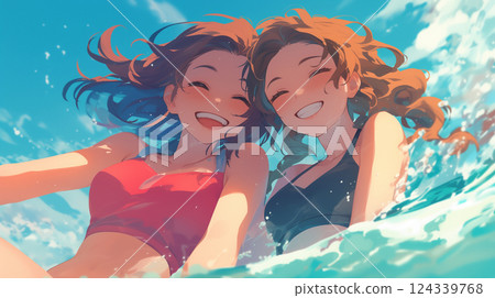 A swimsuit lady A swimsuit lady 124339768