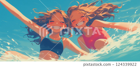 A swimsuit lady 124339922
