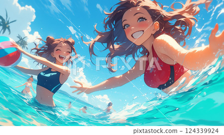 一個泳裝女士 124339924